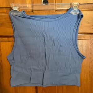 Garage Light Blue Ribbed Tank Top